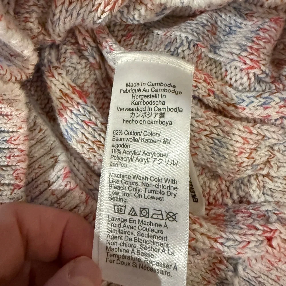 J.Crew Marled Cable Knit Crewneck Sweater Small